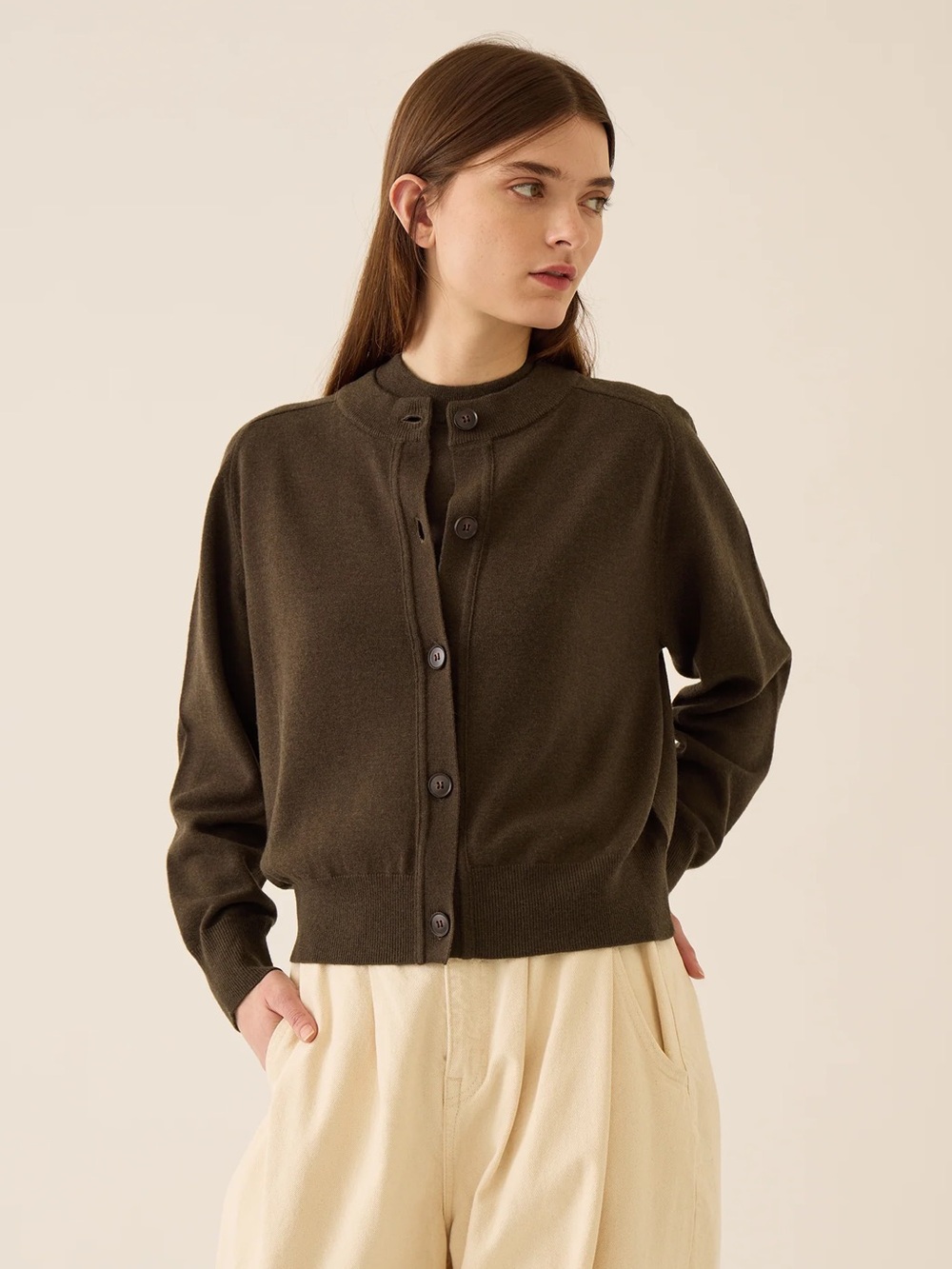 DEMYLEE New York Gwen Fine Merino Wool Cardigan Sweater
